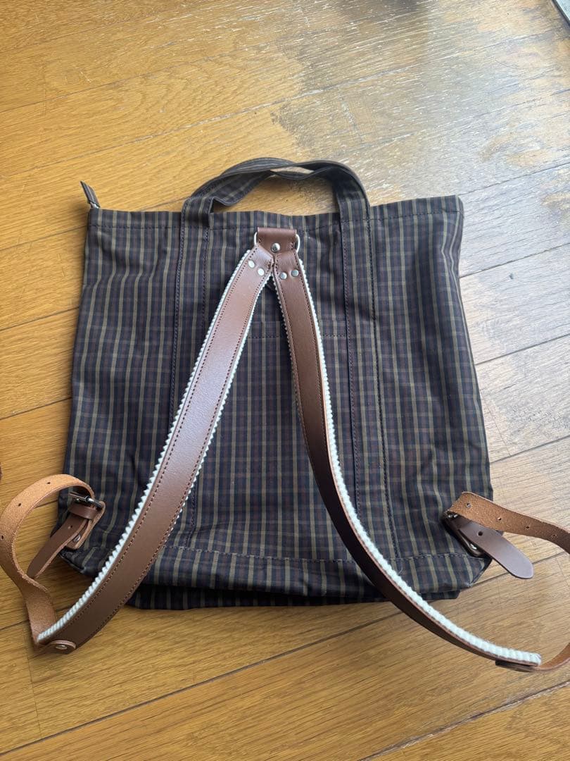 R&D.M.Co. ブラウン系チェック リュック