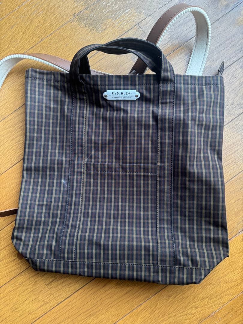 R&D.M.Co. ブラウン系チェック リュック
