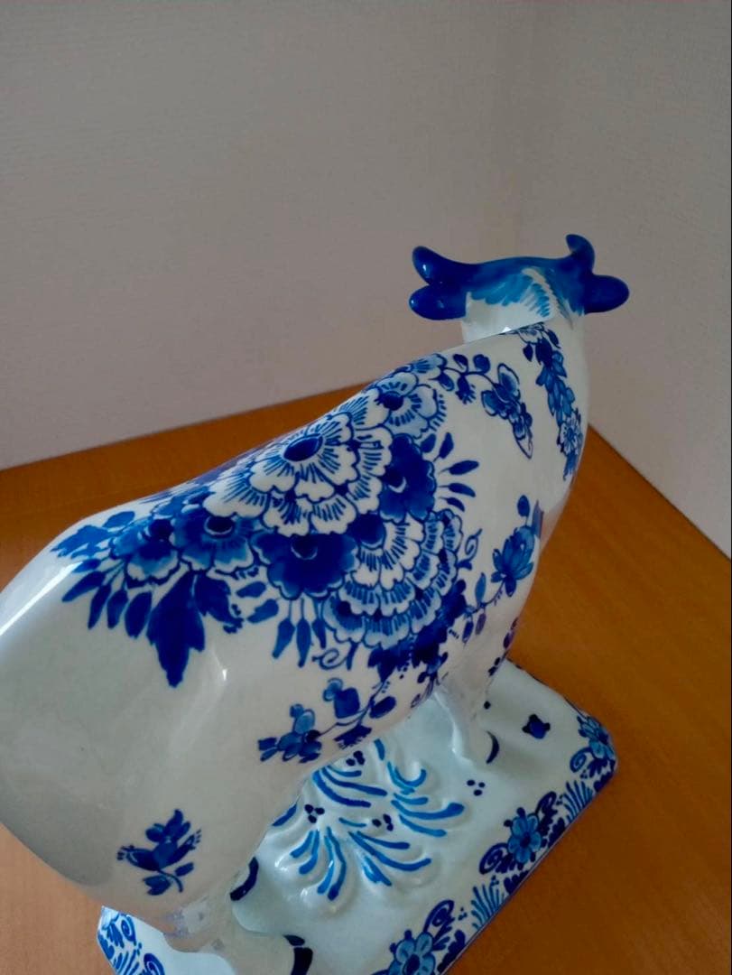 オランダ　デルフト フィギュリン　陶器　置物　　ハンドペイント　美品