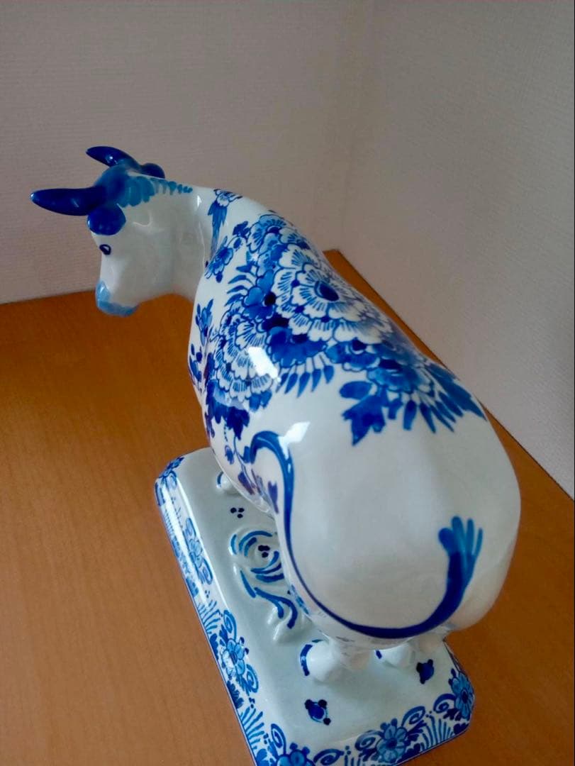 オランダ　デルフト フィギュリン　陶器　置物　　ハンドペイント　美品