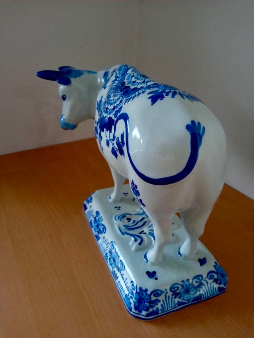オランダ　デルフト フィギュリン　陶器　置物　　ハンドペイント　美品