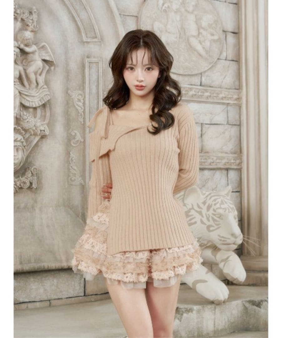 ダーリッチ ランダムフリルニットセットアップ フリーサイズ - メルカリ