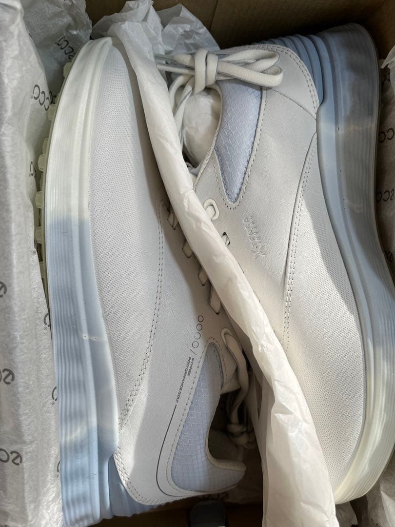 新品エコーGolf SThreeレザーGoreTexゴルフシューズ22.5