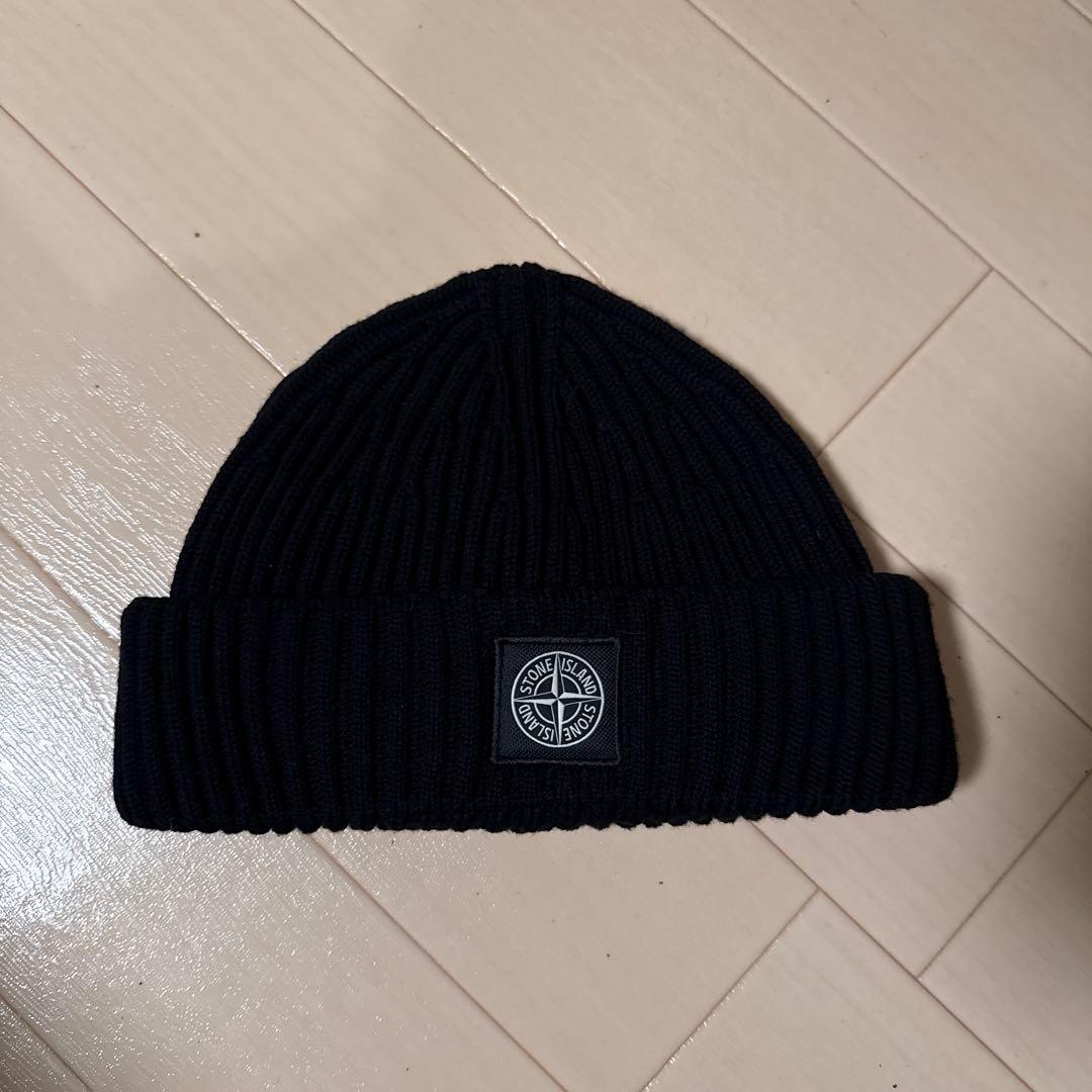 新品未使用 STONE ISLAND ニット帽 FULLRIBRWSWOOL - メルカリ