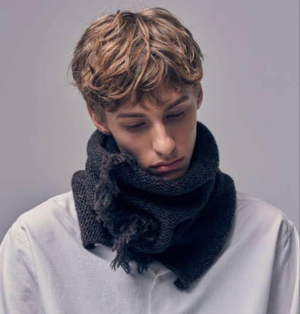 ahyat ナヤット/マフラー/ウール/ブラック/スヌードマフラー