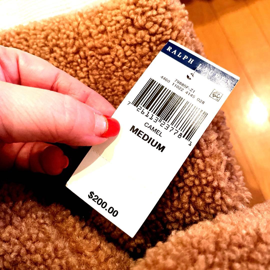 ラルフローレン キャメル-テディベア色 ボアコート Mサイズ