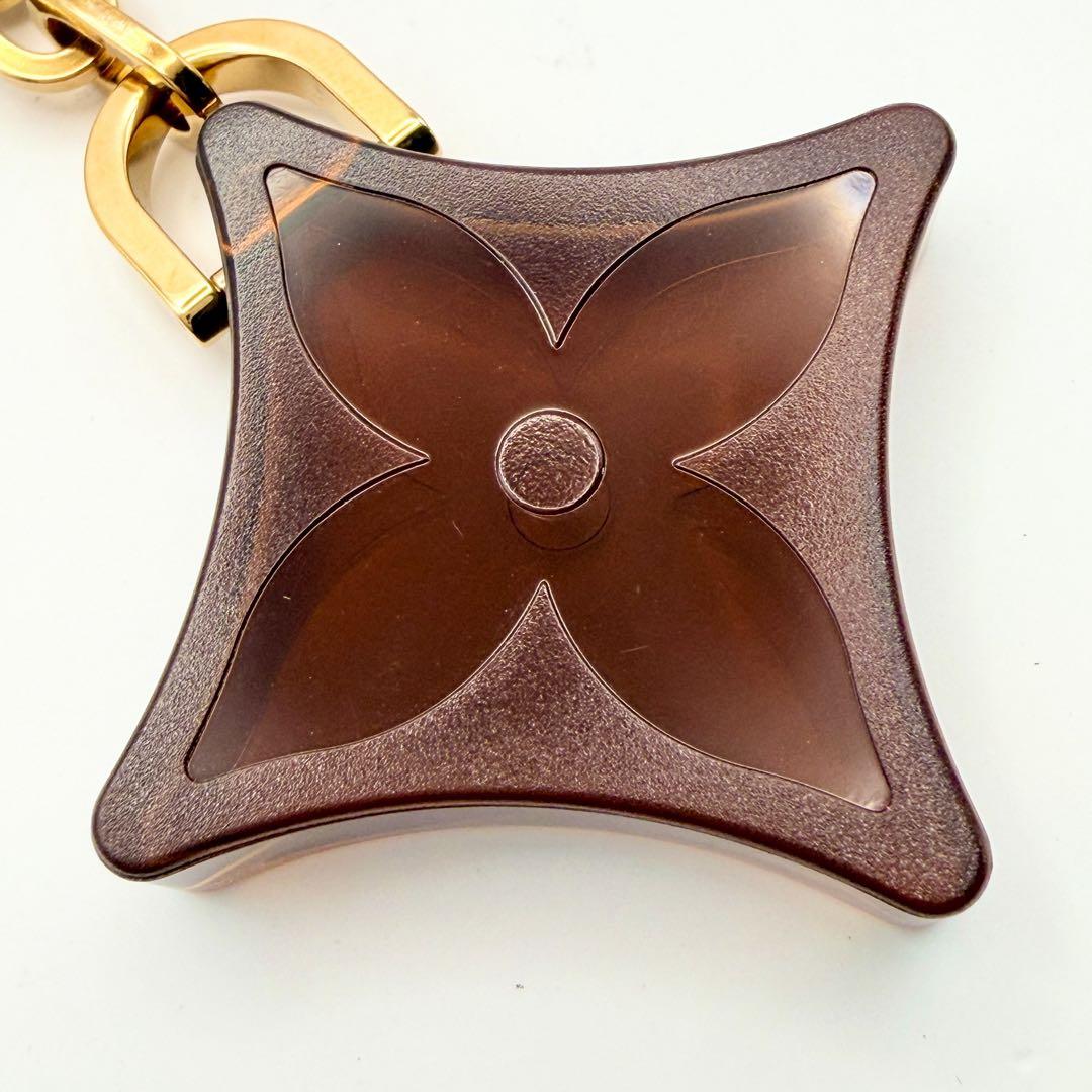 美品 ルイヴィトン ポルトクレ フランス製 モノグラム キーホルダー ブラウン