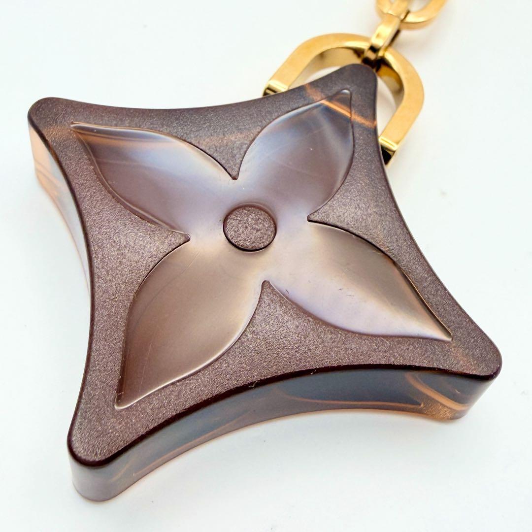 美品 ルイヴィトン ポルトクレ フランス製 モノグラム キーホルダー ブラウン