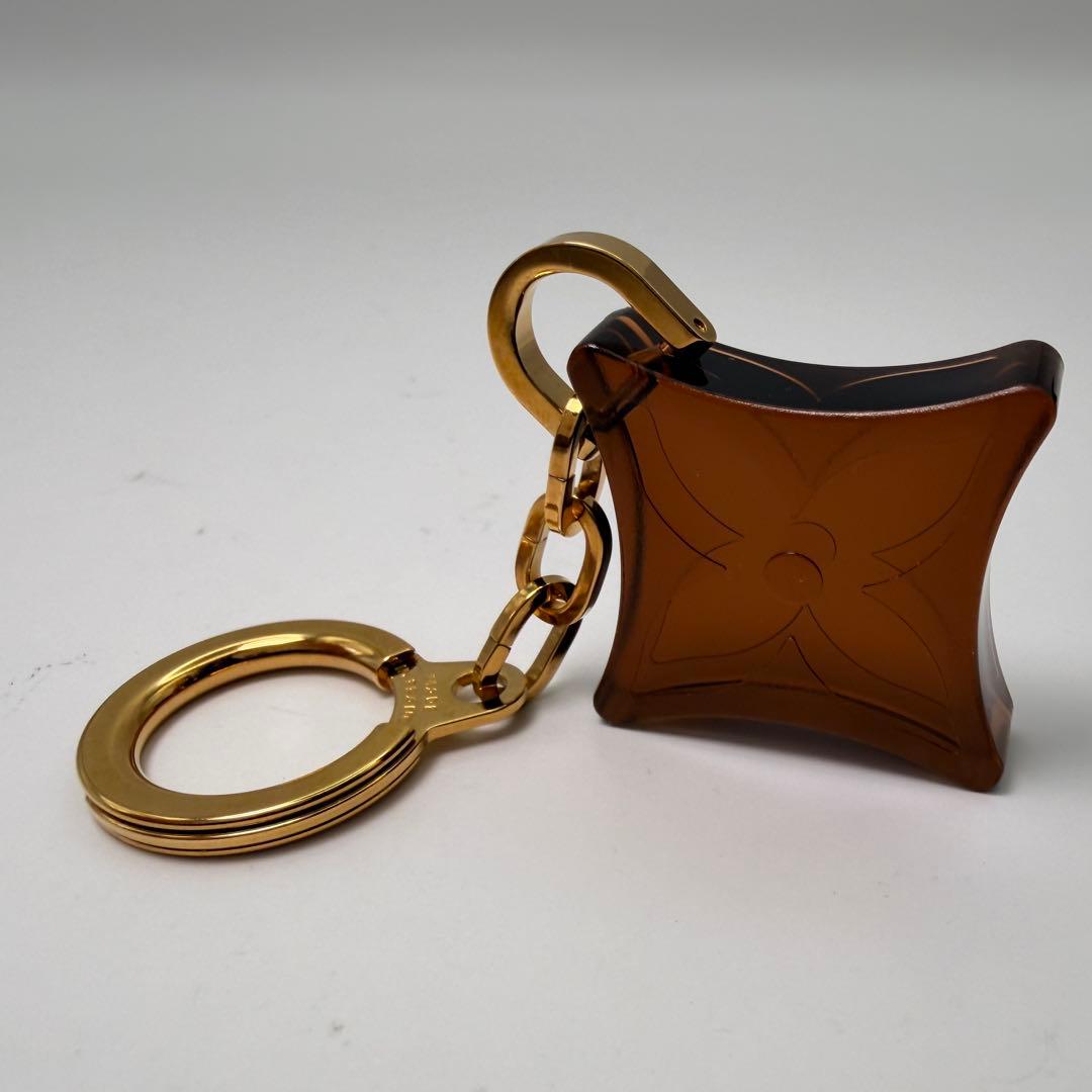 美品 ルイヴィトン ポルトクレ フランス製 モノグラム キーホルダー ブラウン
