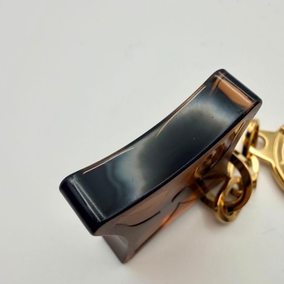 美品 ルイヴィトン ポルトクレ フランス製 モノグラム キーホルダー ブラウン