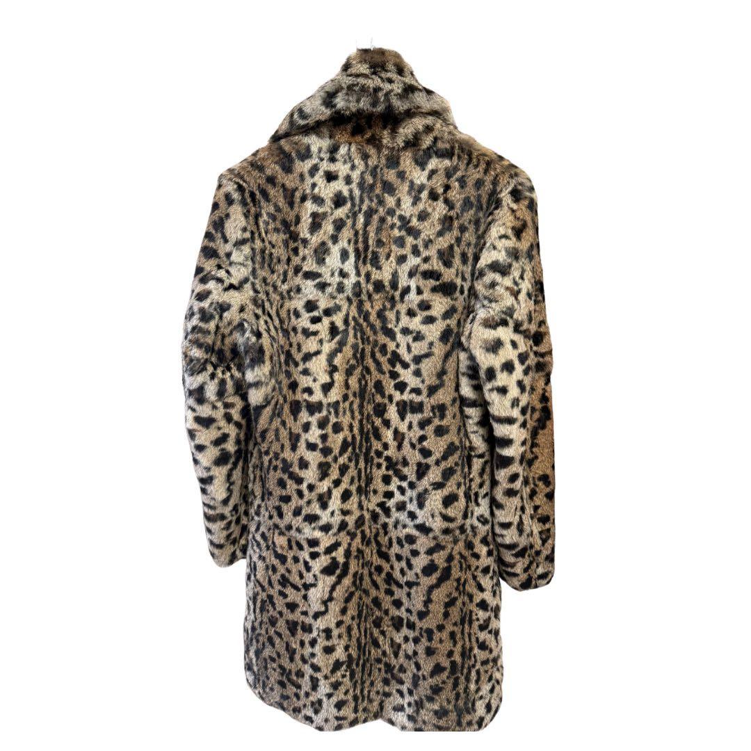 TORNADO MART 毛皮コート L ムートン ヒョウ柄 豹柄 リアルフ