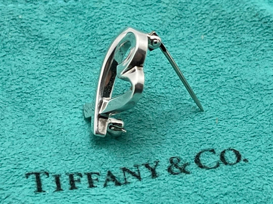 h291 美品　ティファニー　ラビングハート　ブローチ　シルバー　925