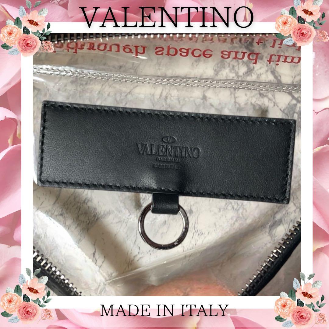 VALENTINO《ヴァレンティノ》透明PVCポーチ ショルダークリアバッグ美品