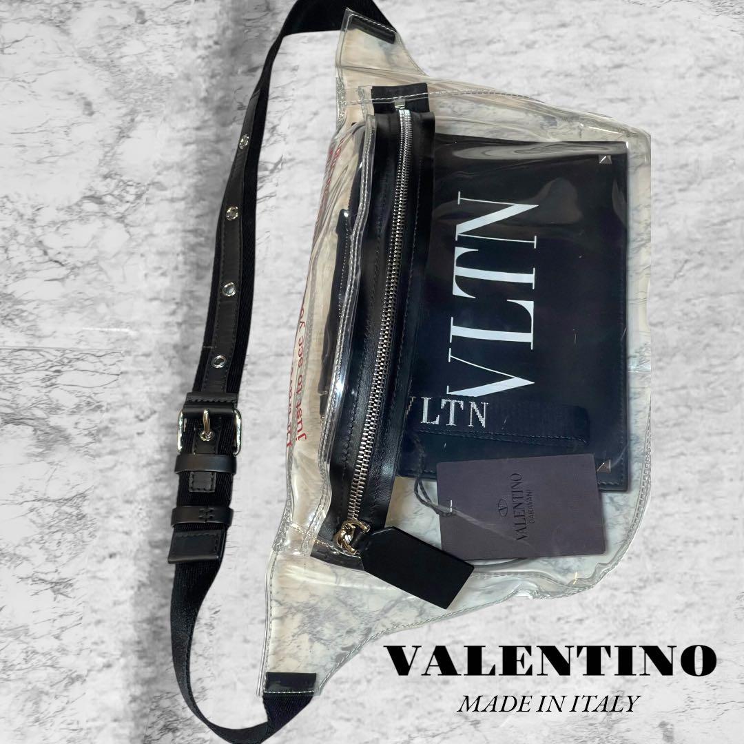 VALENTINO《ヴァレンティノ》透明PVCポーチ ショルダークリアバッグ美品