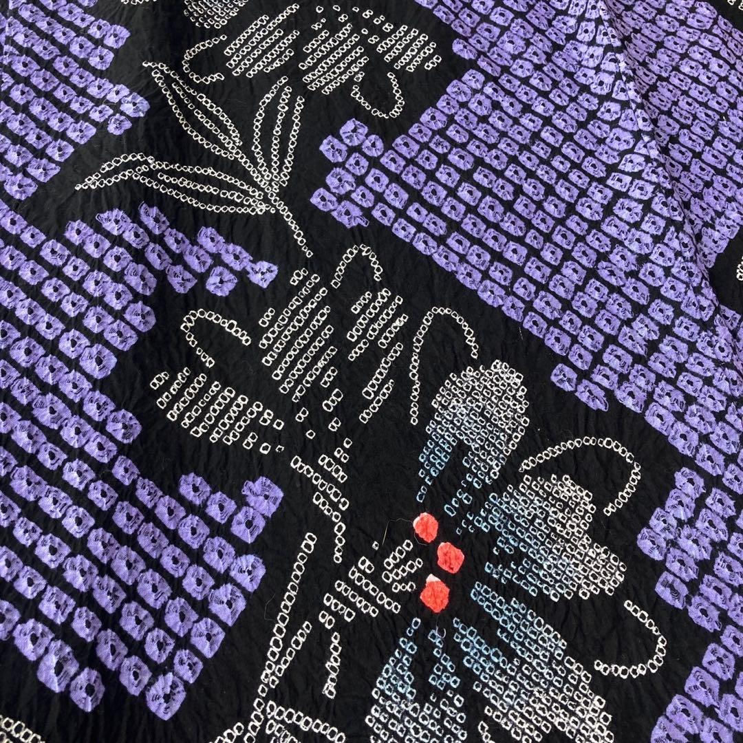 ★ゆうこです★™️60/4紫　身丈155 有松絞り　絞り染め　絞り浴衣　浴衣