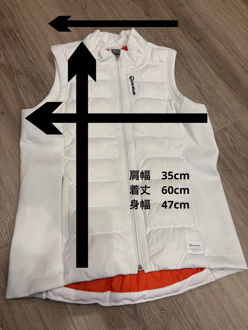 TaylorMade レディース ダウンベスト ホワイト