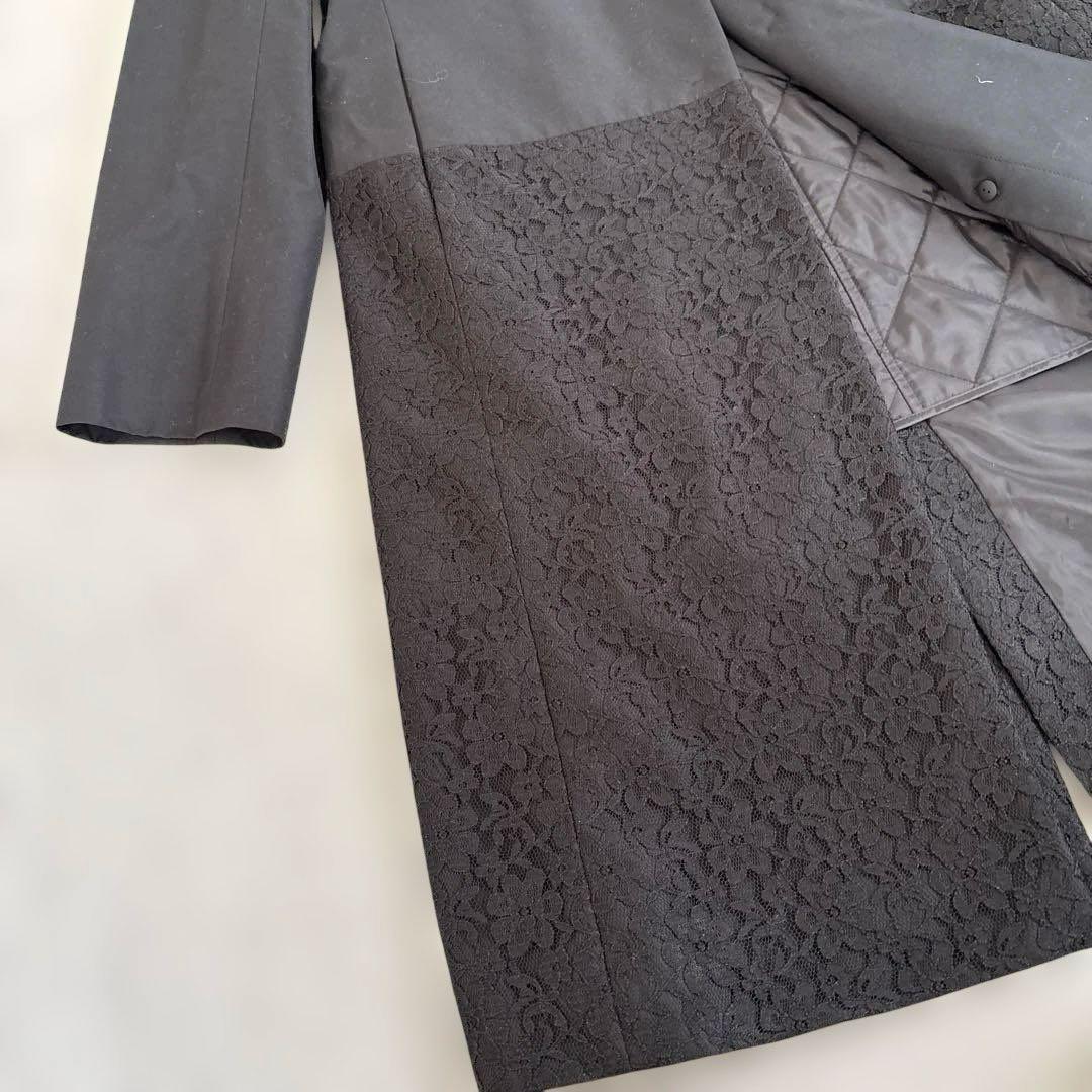 東京ソワール　ライナー付き　ロングコート　上品なレース☆サイズM