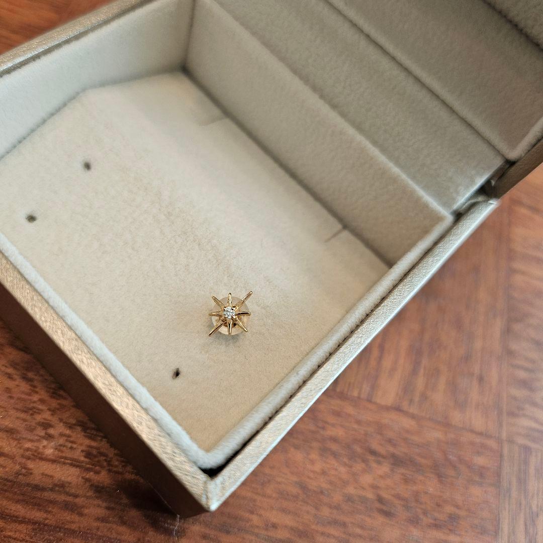 【Ponte Vecchio】K18YGダイヤモンドピアス