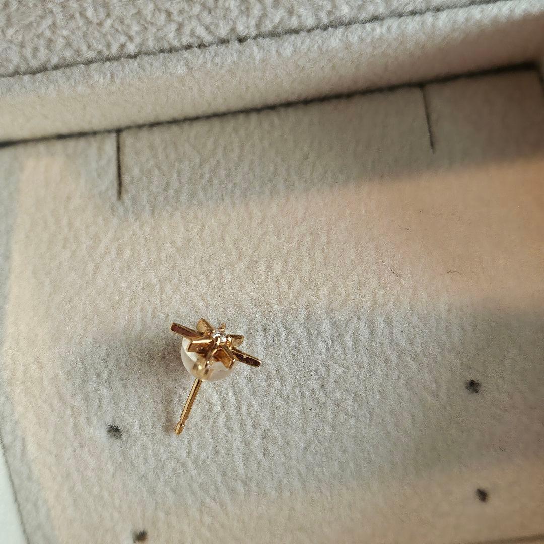 【Ponte Vecchio】K18YGダイヤモンドピアス