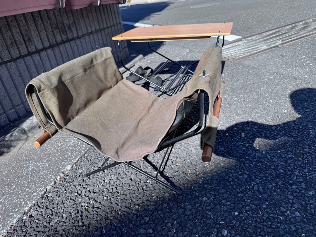 値下げ中 キャンプ道具 HangOut サイドテーブル、薪キャリースタンド