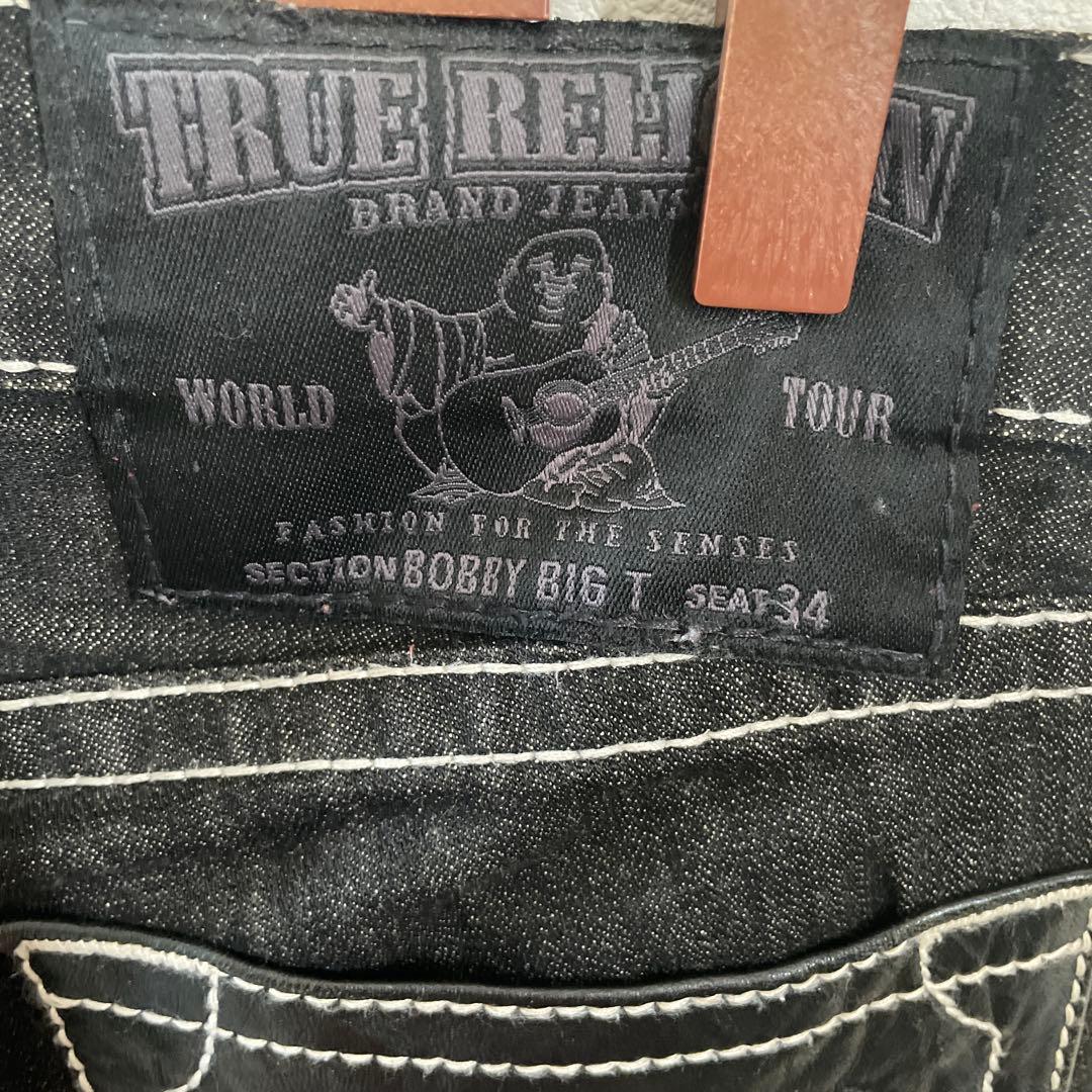 true religion BOBBY BIG T 激レア レザースタッズデニム
