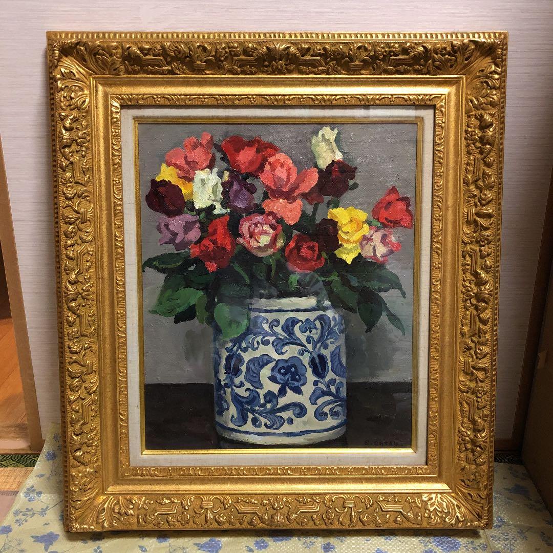 大津鎮雄 スペイン壺のばら 大津鎮雄スペイン壺のばら