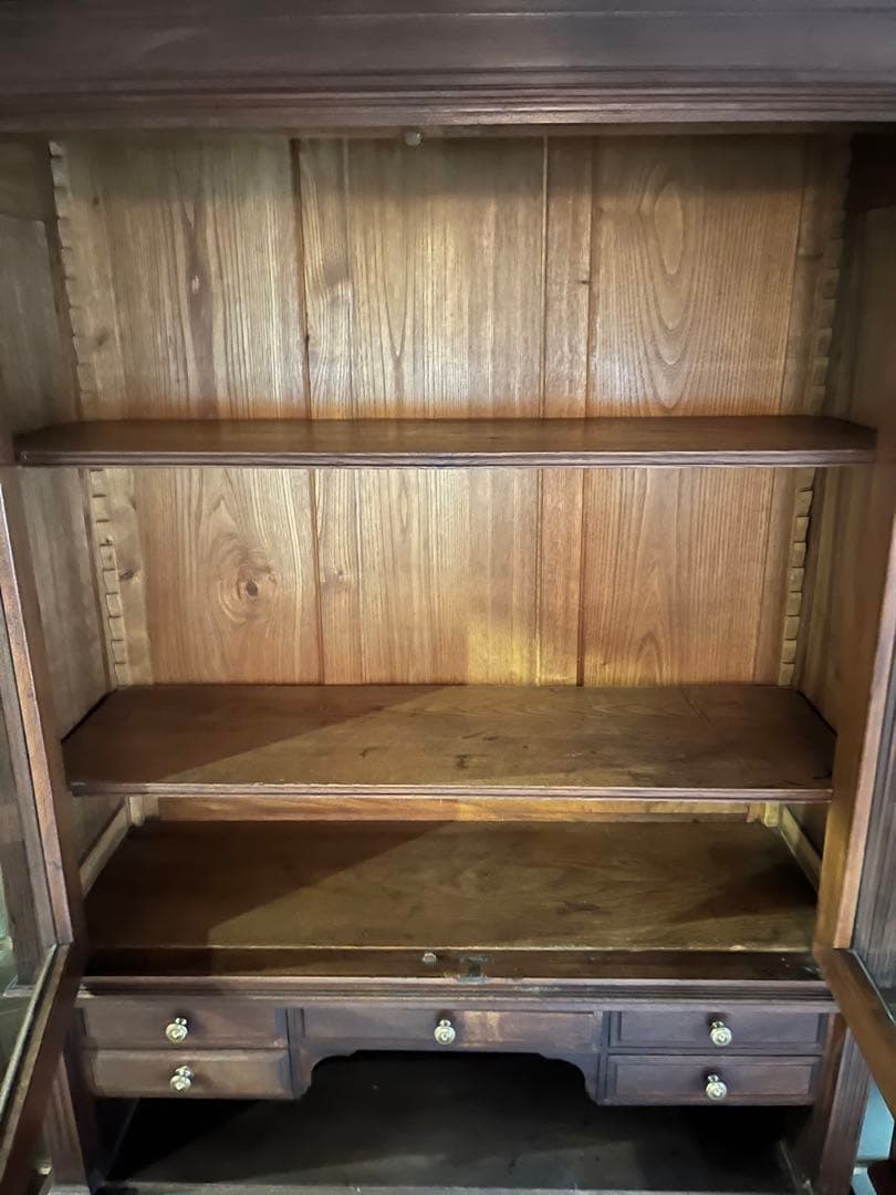 英国製 イギリス アンティーク デスク 棚 ビンテージ インテリア キャビネット