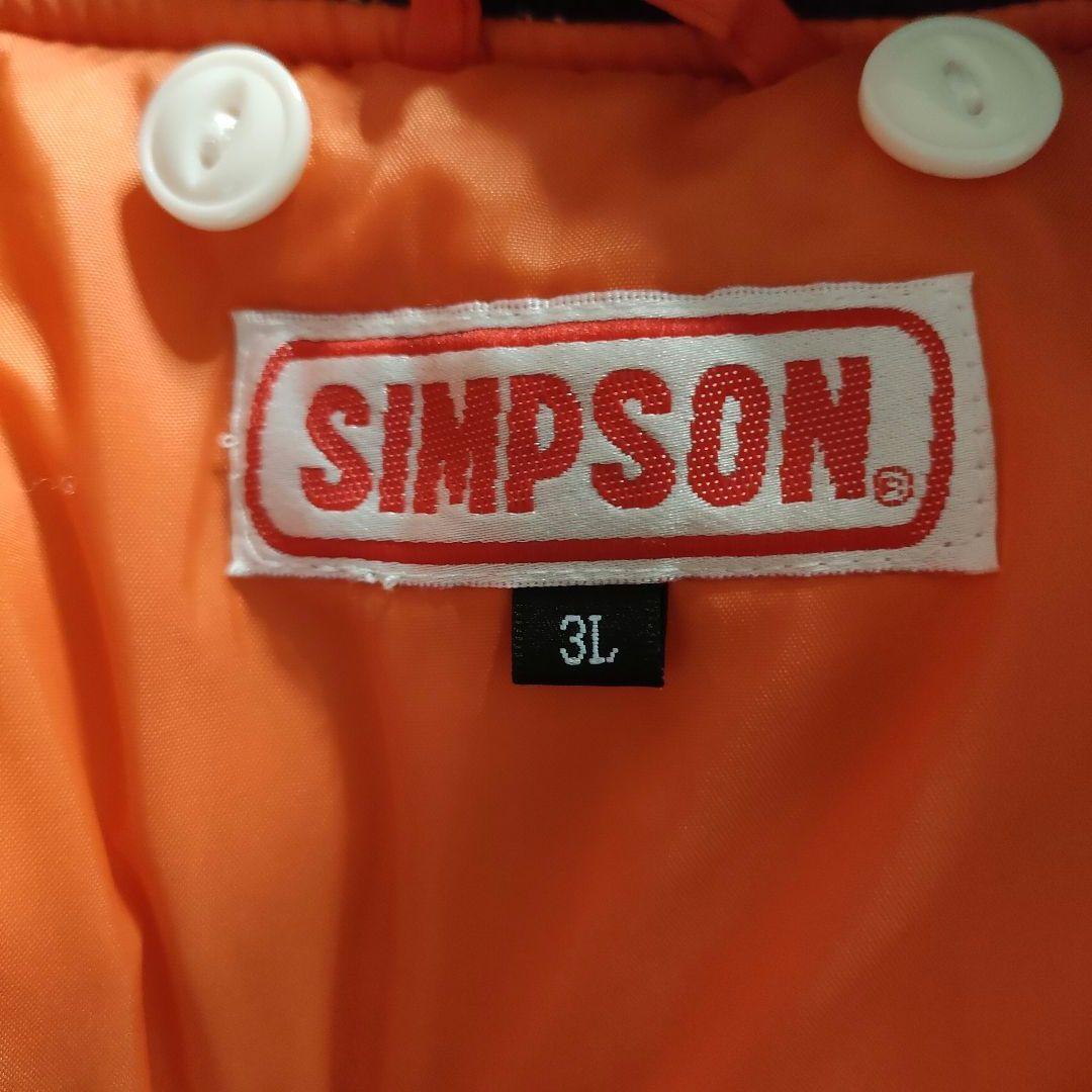 希少サイズ 3L SIMPSON MA-1 フード着脱可 フライトジャケット 黒