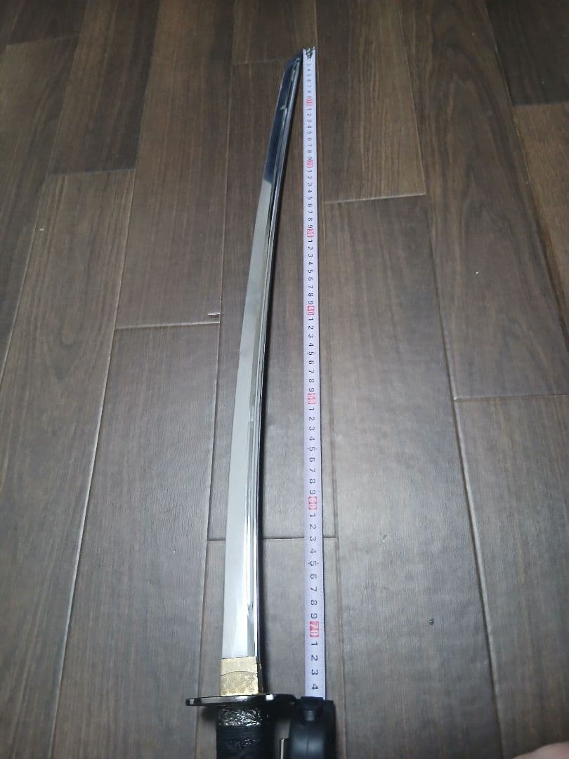 ◉菊花紋章刀袋付き・黒鋼製湾曲刀 (樋入り)　期間限定販売