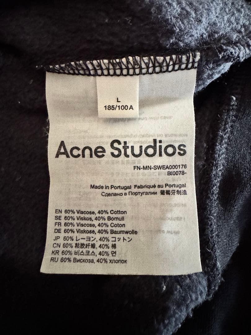 【人気Lサイズ】アクネストゥディオス☆首元ロゴ入りモックネックスウェット 即完売