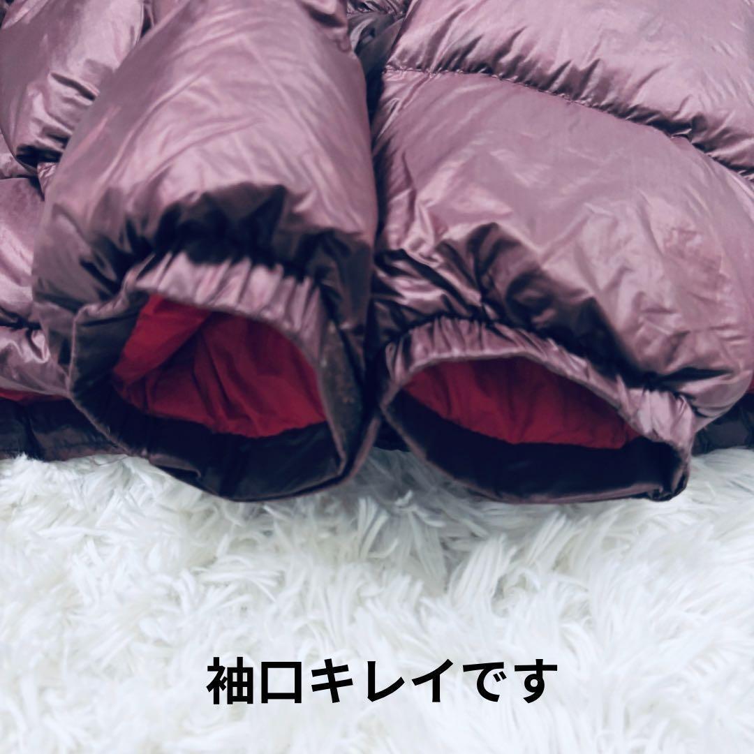 良品　マウンテンハードウェア　ダウンジャケット　フード付　羽毛　防寒具　赤　Ｍ