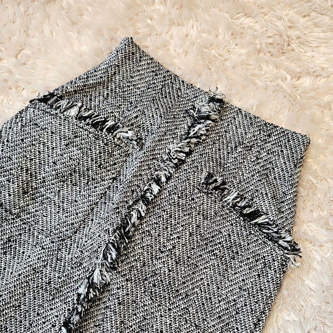 【タグ付未使用】anuans フロントポケットツイードスカート MIX Sサイズ