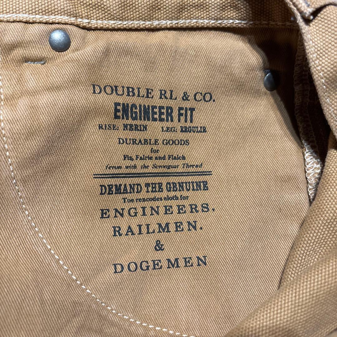 RRL ラルフローレン ビンテージ加工 ダブルニー ペインターパンツ ブラウン