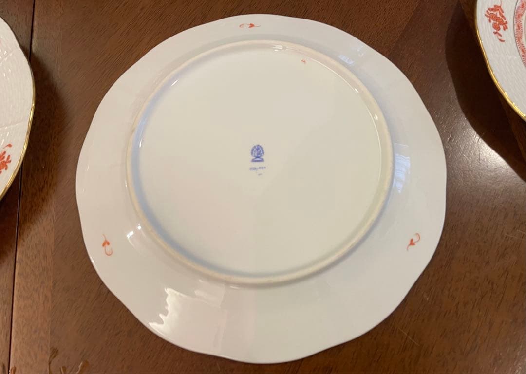 ヘレンド アポニー オレンジ 平皿8枚セット