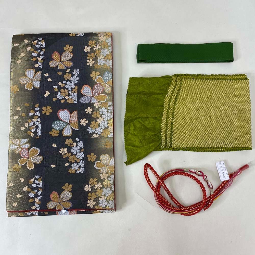 振袖フルセット 白 ピンク 成人式 草履バック付き 帯 小物一式 S-191