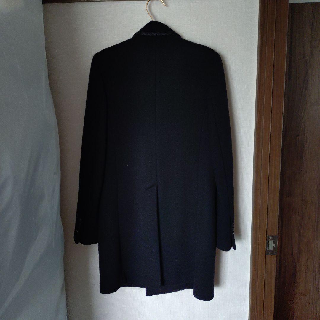 希少品）AKM エーケーエムダブルブレストチェスターコート黒ブラック