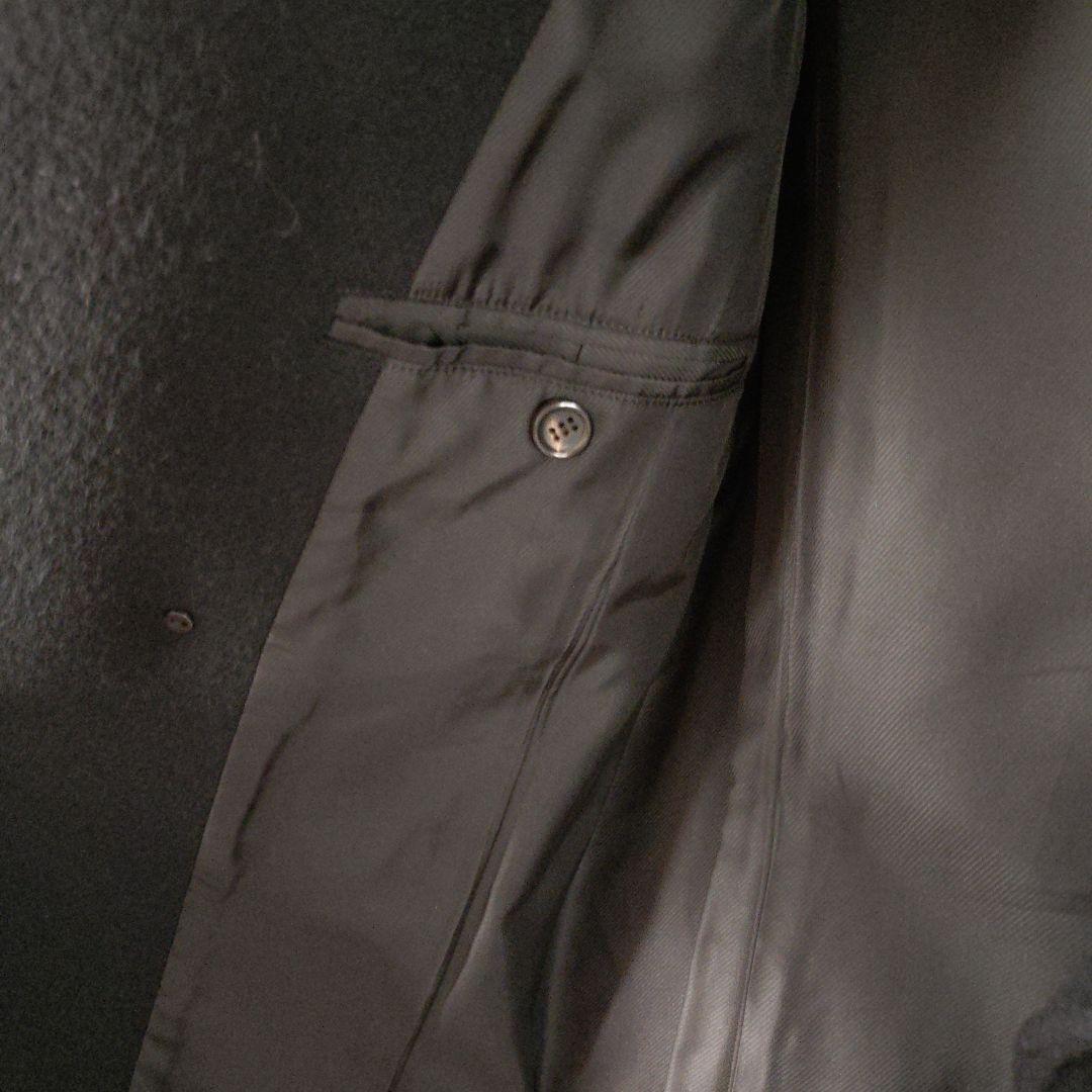 希少品）AKM エーケーエムダブルブレストチェスターコート黒ブラック