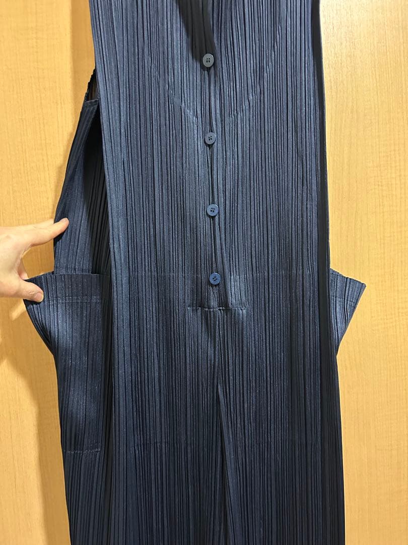 ⭐️プリーツプリーズネイビーつなぎ極美品⭐️