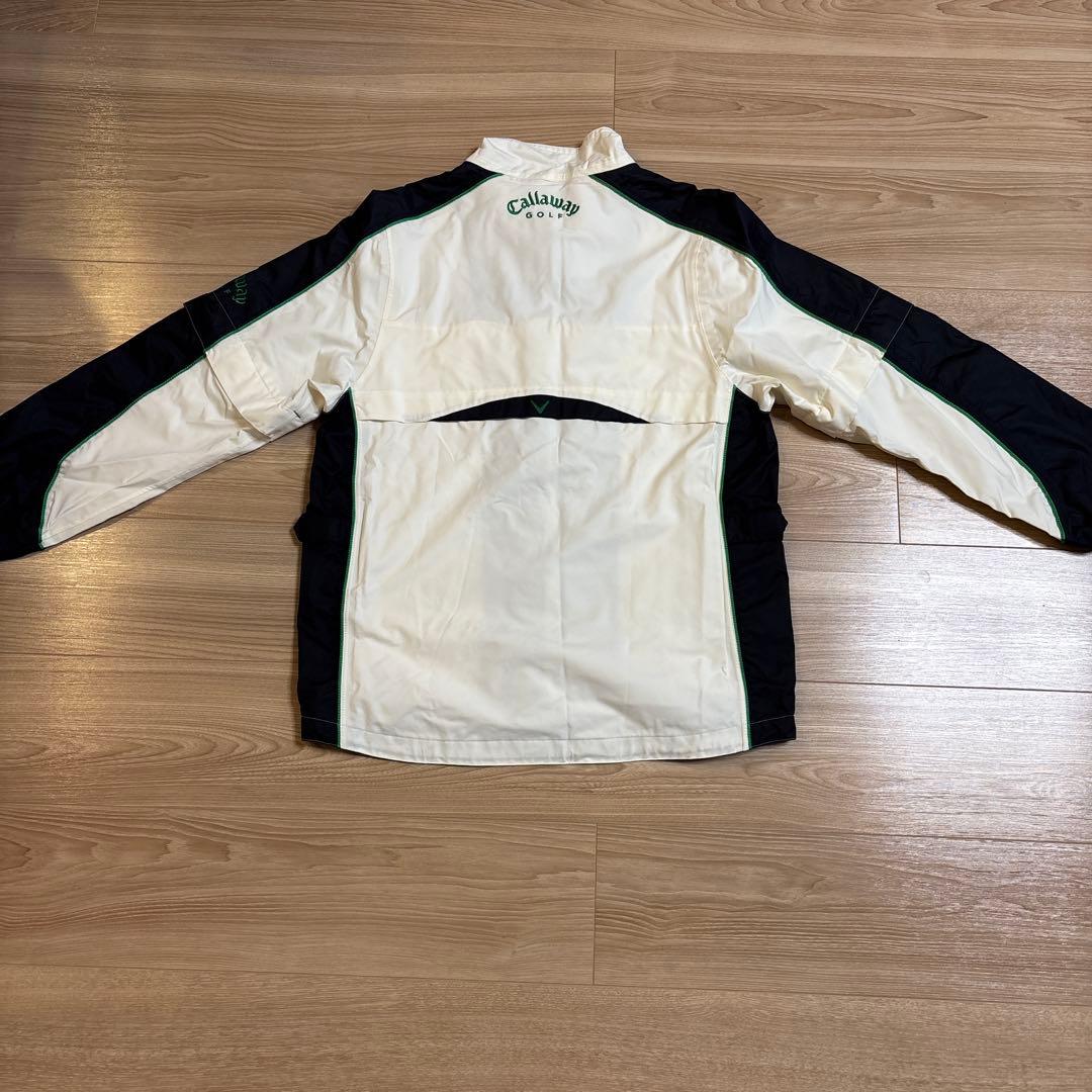 Callaway 2WAYレインウェアセット 緑の線とマーク&マンシングシャツM