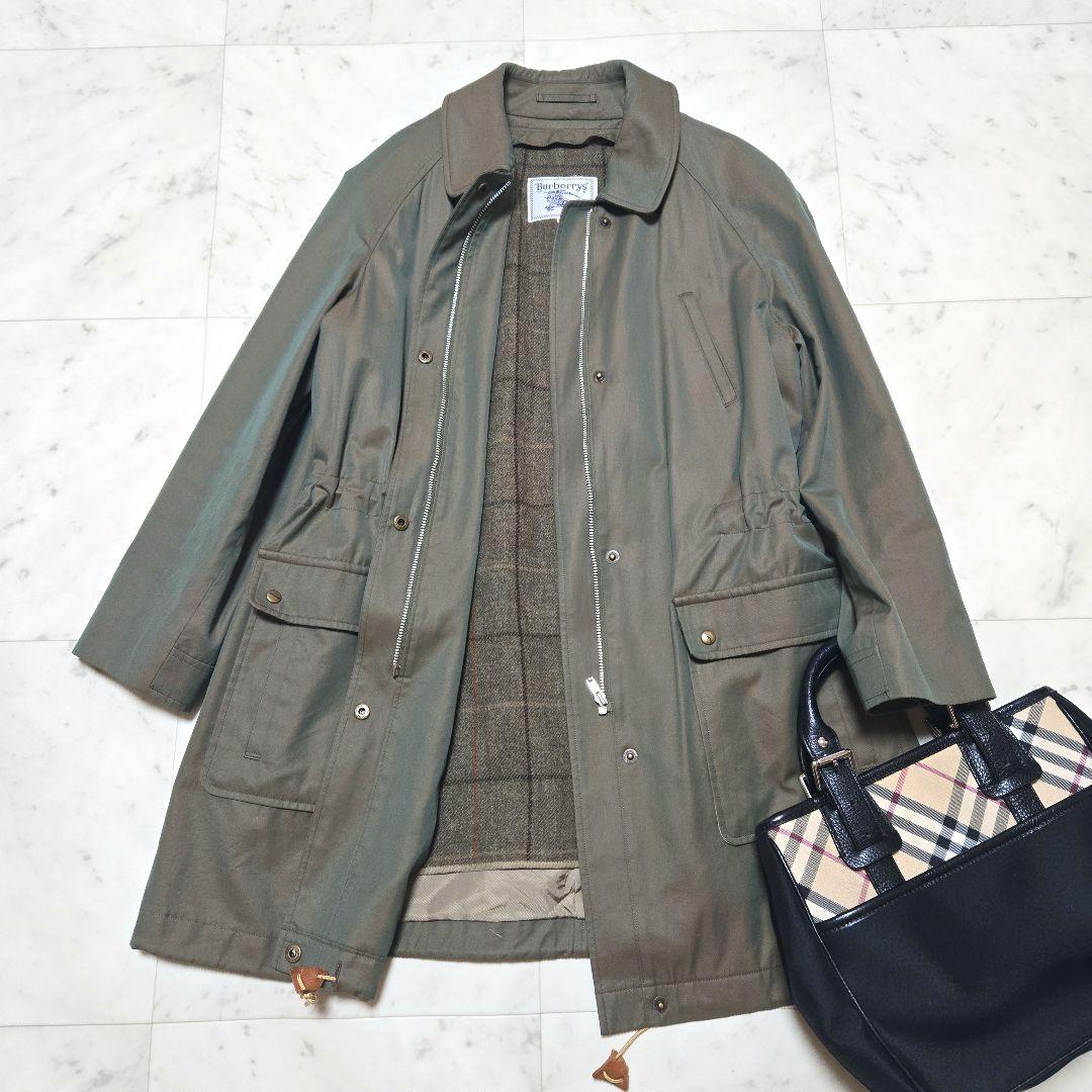 希少☆バーバリー プローサム白タグ 玉虫色 モッズコート ライナー