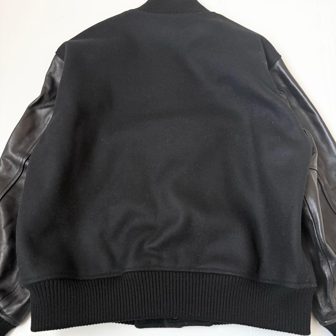 LOEFF ラムレザースリーブ メルトン スタジアム ジャンパー　サイズ1