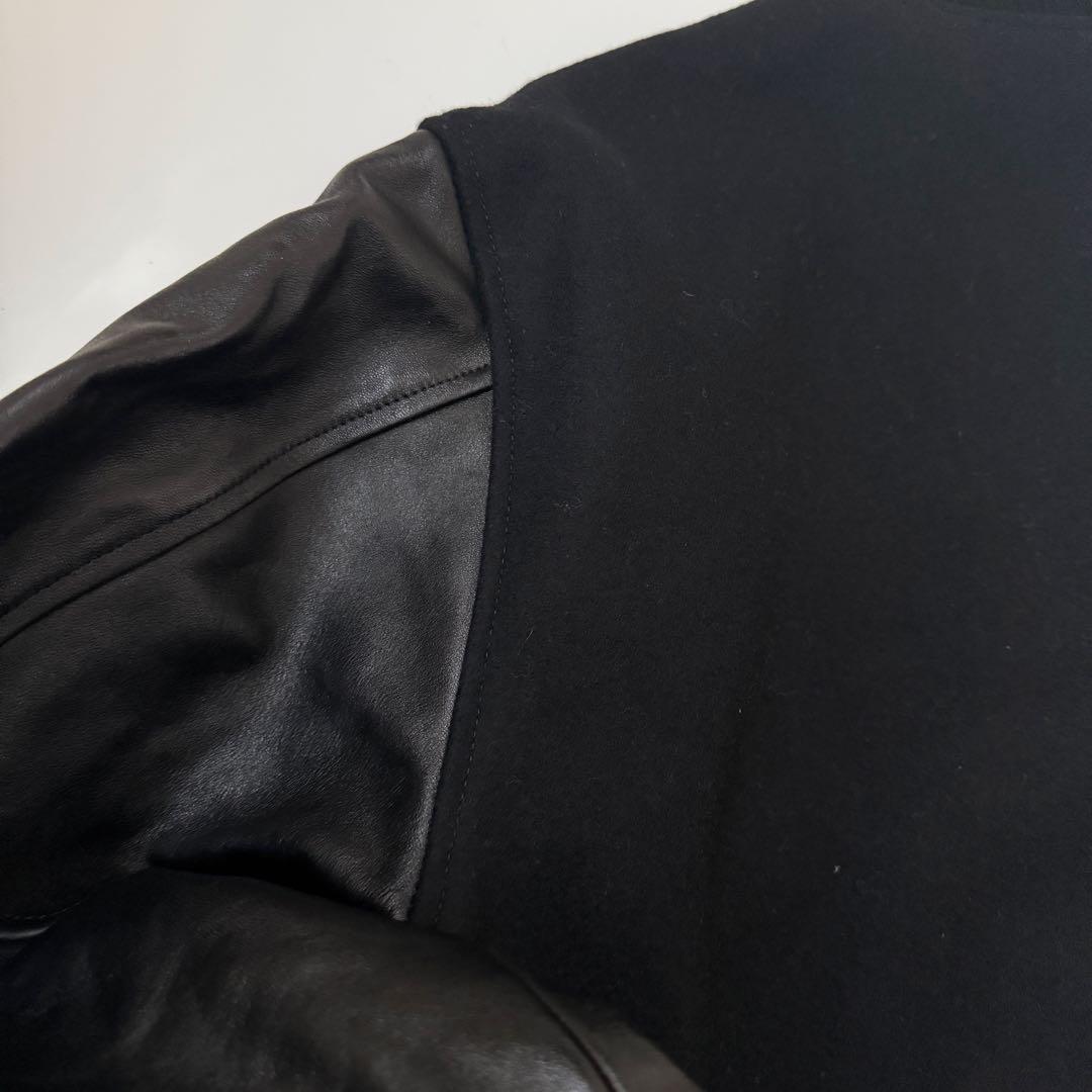 LOEFF ラムレザースリーブ メルトン スタジアム ジャンパー　サイズ1