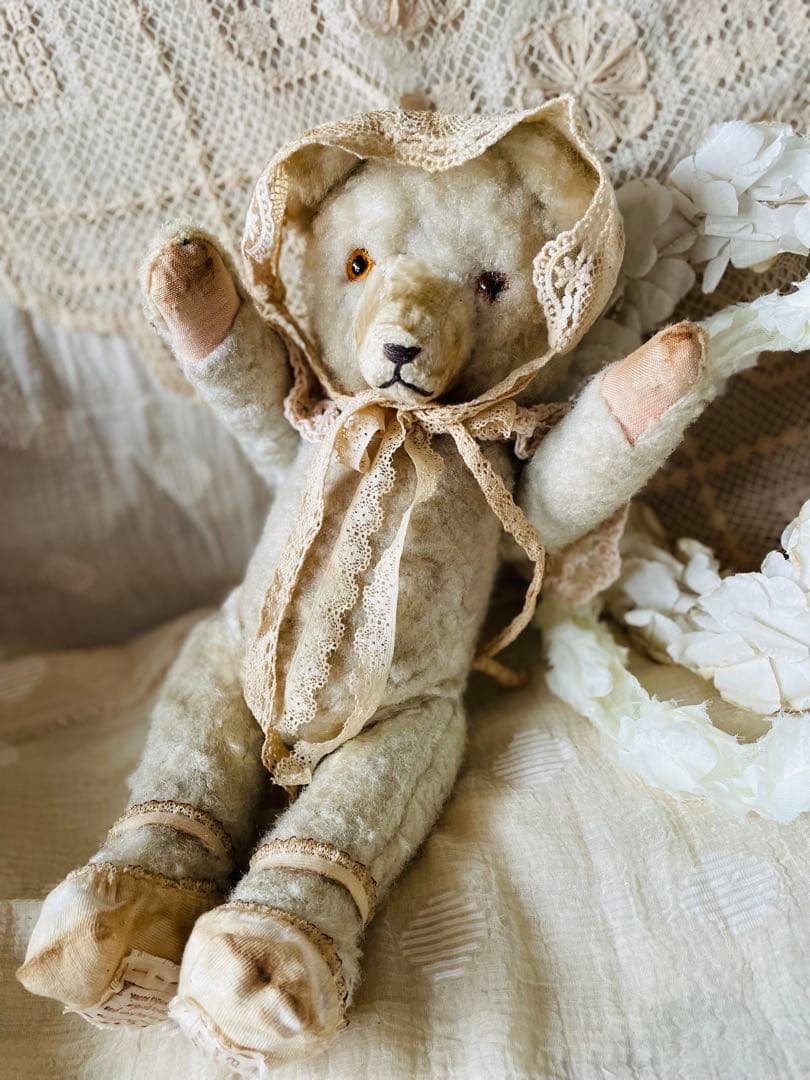 ⑅* ドイツ　ヴィンテージ テディベア アンティークベア　垂れ耳　⑅*