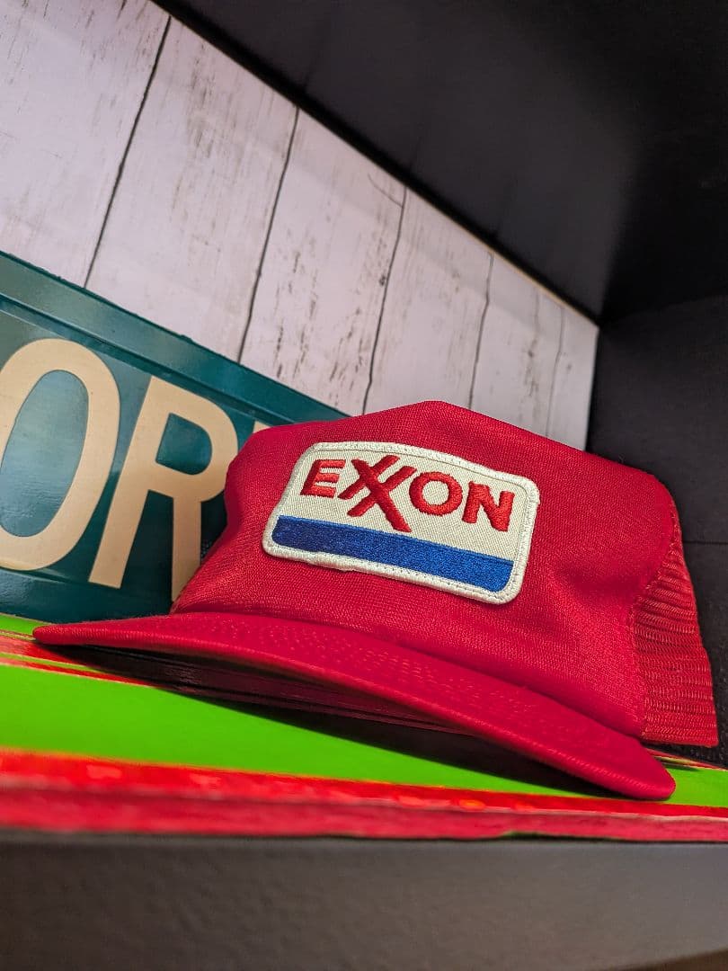 ヴィンテージトラッカーキャップ USA製 アメリカ製 70s-80s EXXON