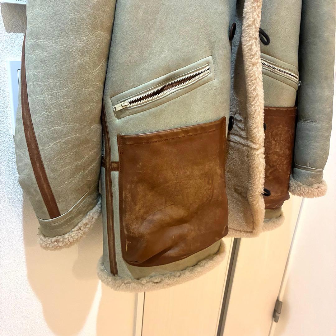 YEEZY SEASON 5 ムートン レザー ダッフル コート - ジャケット