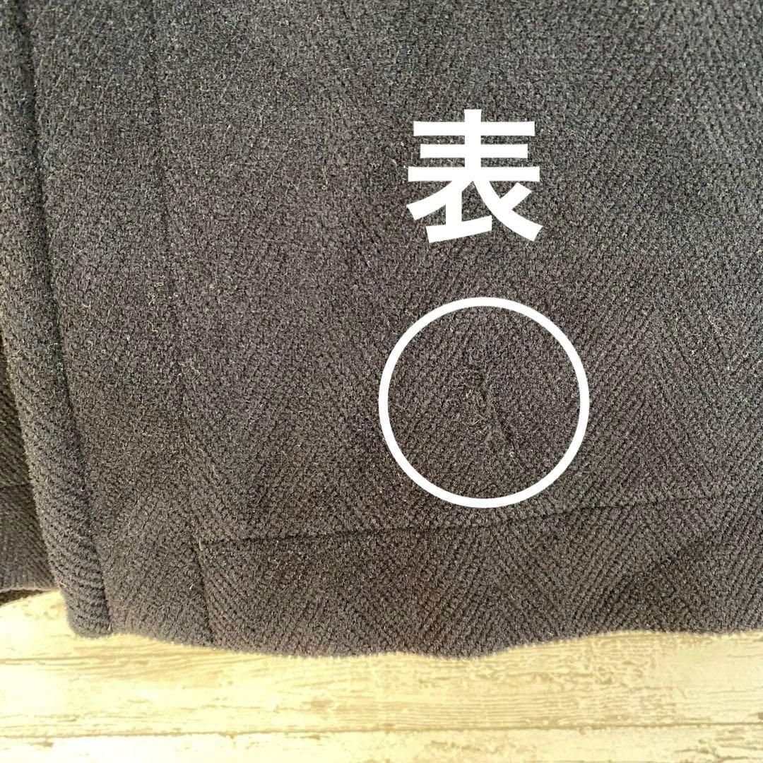 90's モントゴメリー ヘリンボーン織 ウール100% 紺色 US38 英国