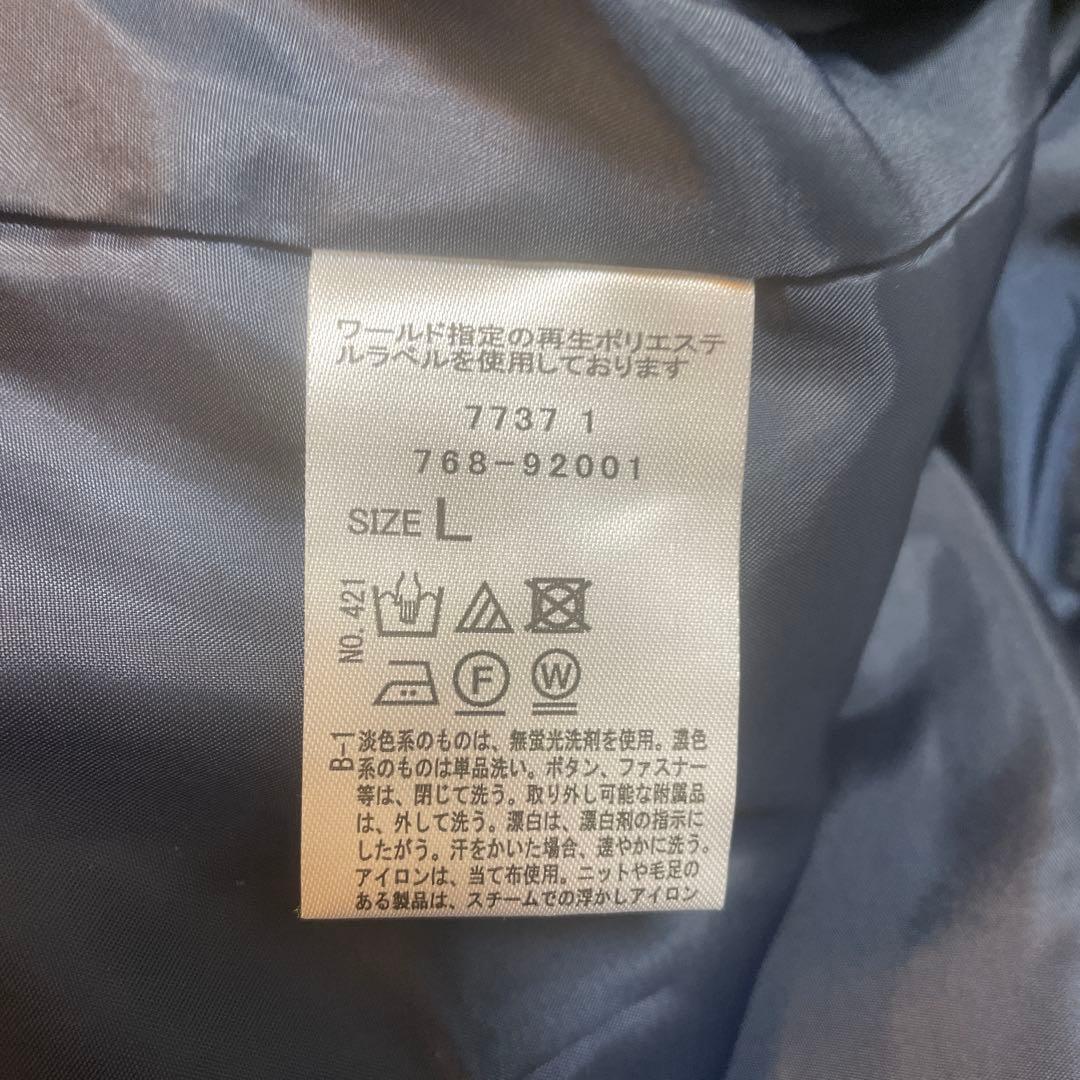 未使用 撥水3WAYキルトライナーセットロングマンパ ネイビー L