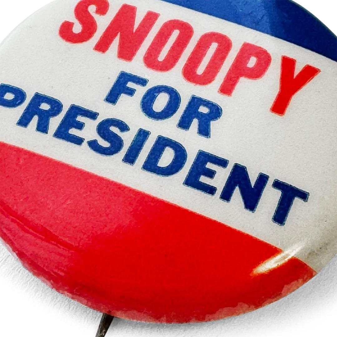 藤原ヒロシ愛用｜ヴィンテージ スヌーピー for President 缶バッジ