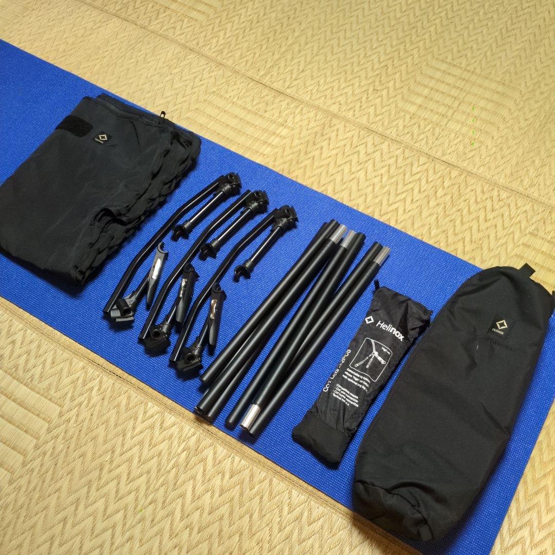 Helinoxタクティカルコットコンバーチブル黒　別売りコットレッグ付