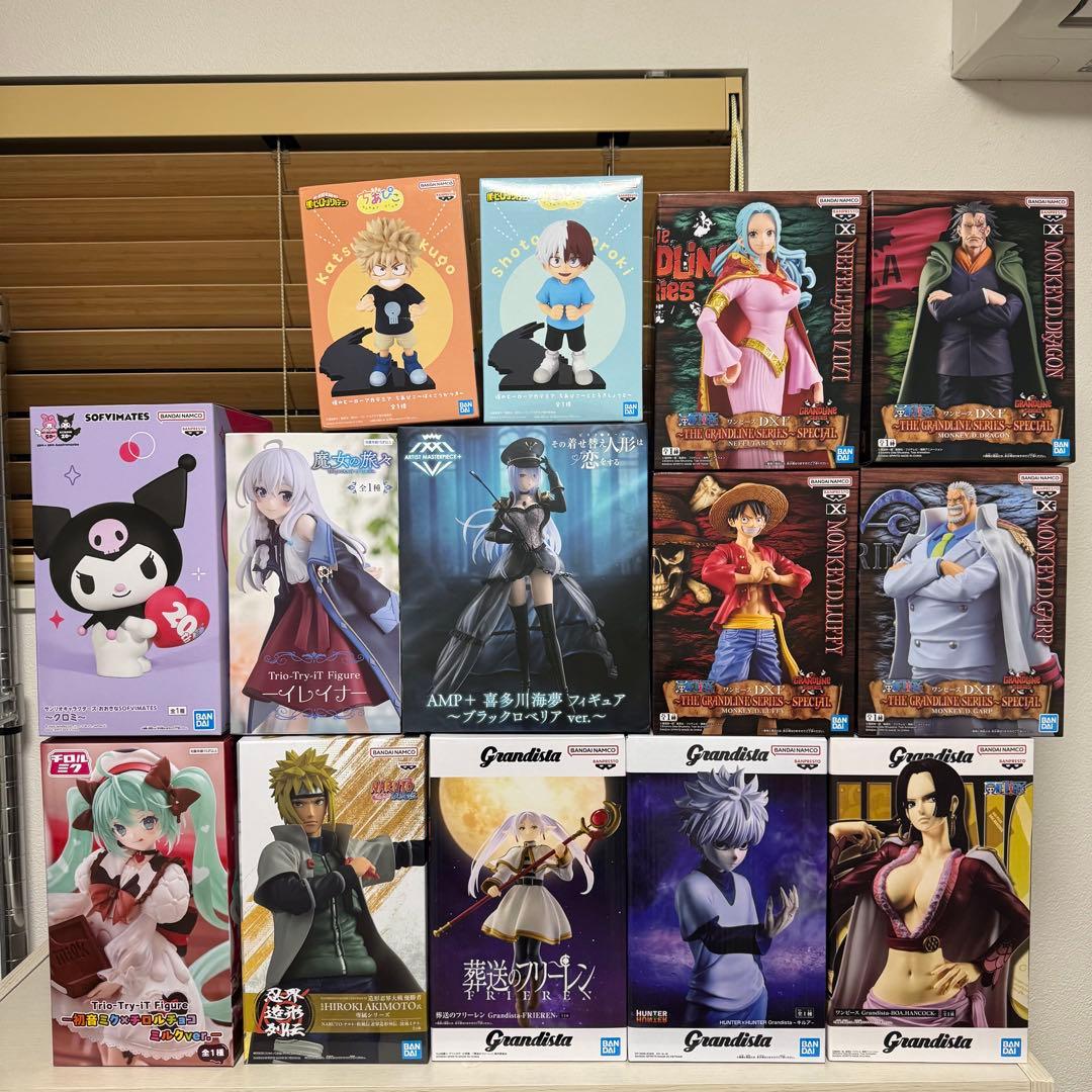 ワンピ/ナルト/ H×H/着せ恋/初音ミク他 プライズフィギュア14体まとめ